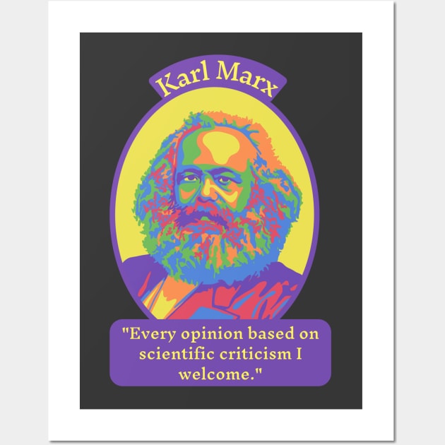 Karl Marx Portrait and Quote Wall Art by Left Of Center